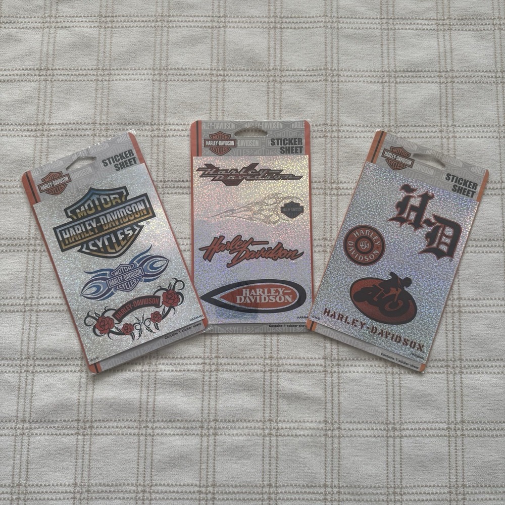 Vintage 2003 Harley Davidson Sticker Sheet Bundle New‎ In Plastic